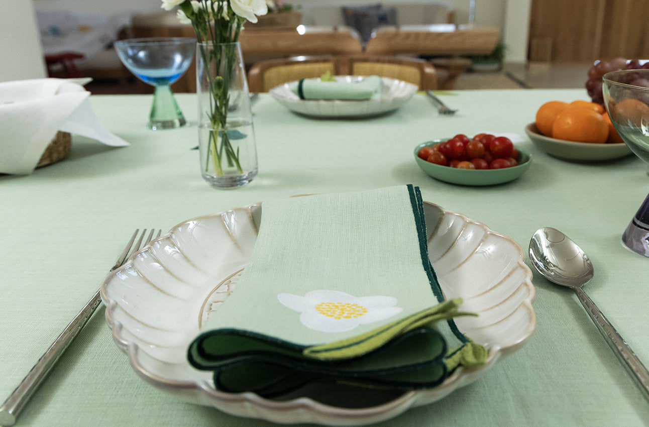 Embroidered Tablecloths - Green (Set of 4)