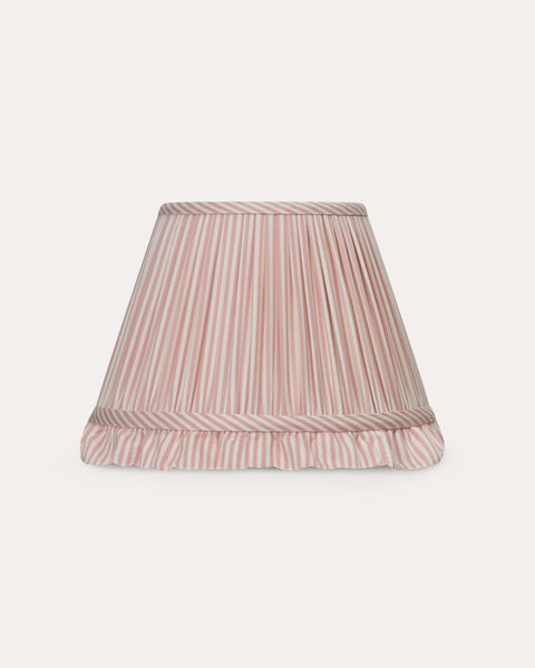 The Fine Stripe Lampshade in Old Rose
