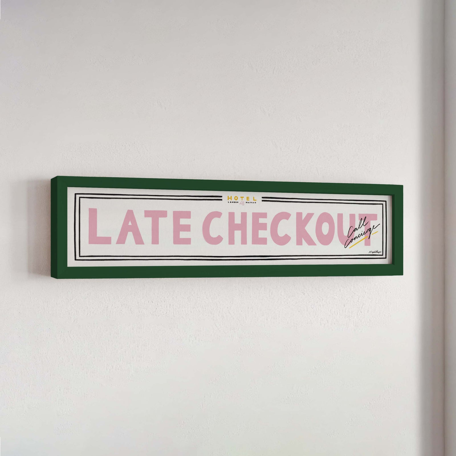 Late Checkout Panoramic Framed Print