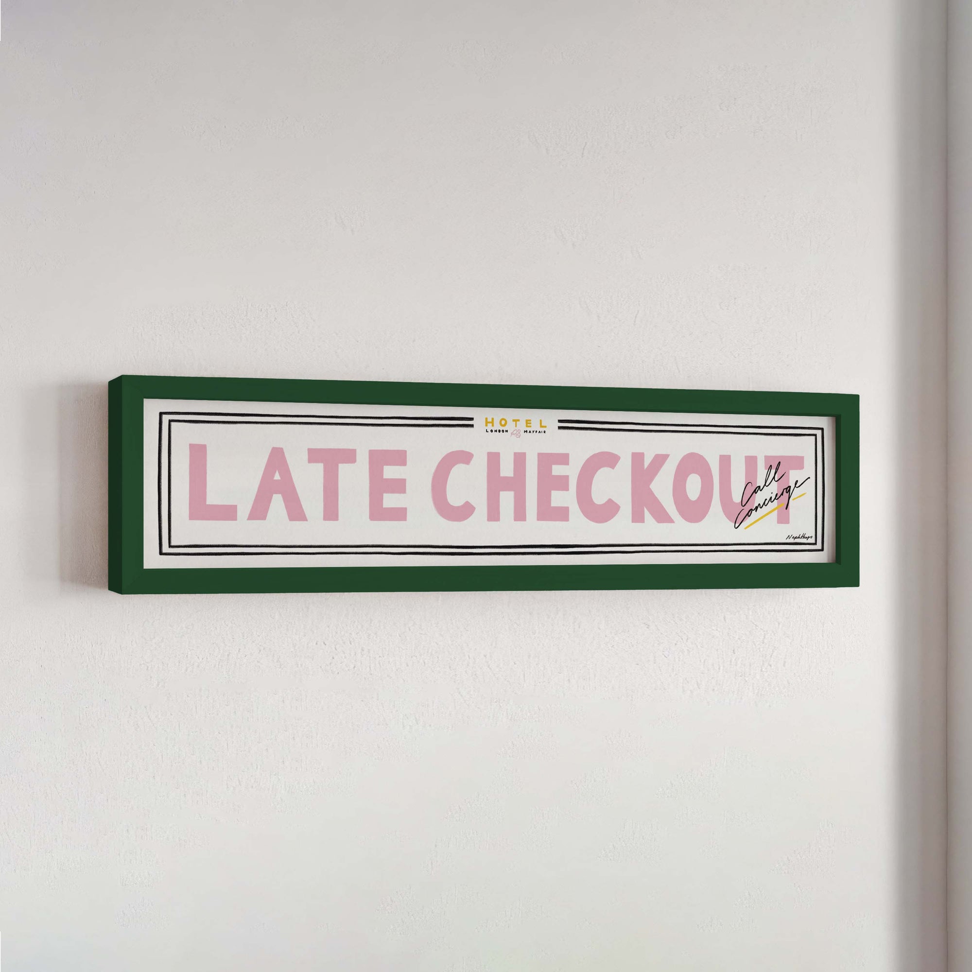 Late Checkout Panoramic Framed Print