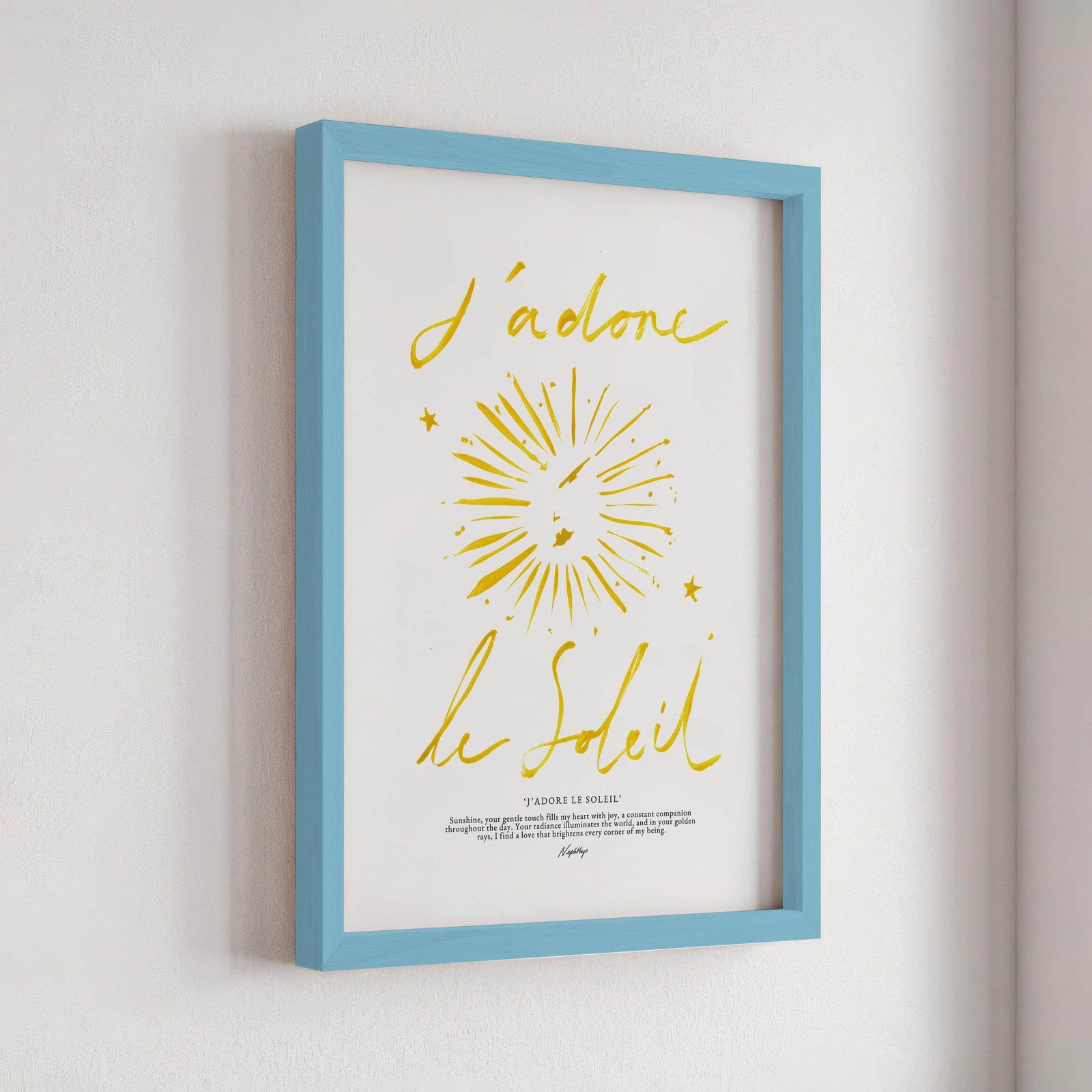 J'adore Le Soleil Print (Brushstroke Yellow)