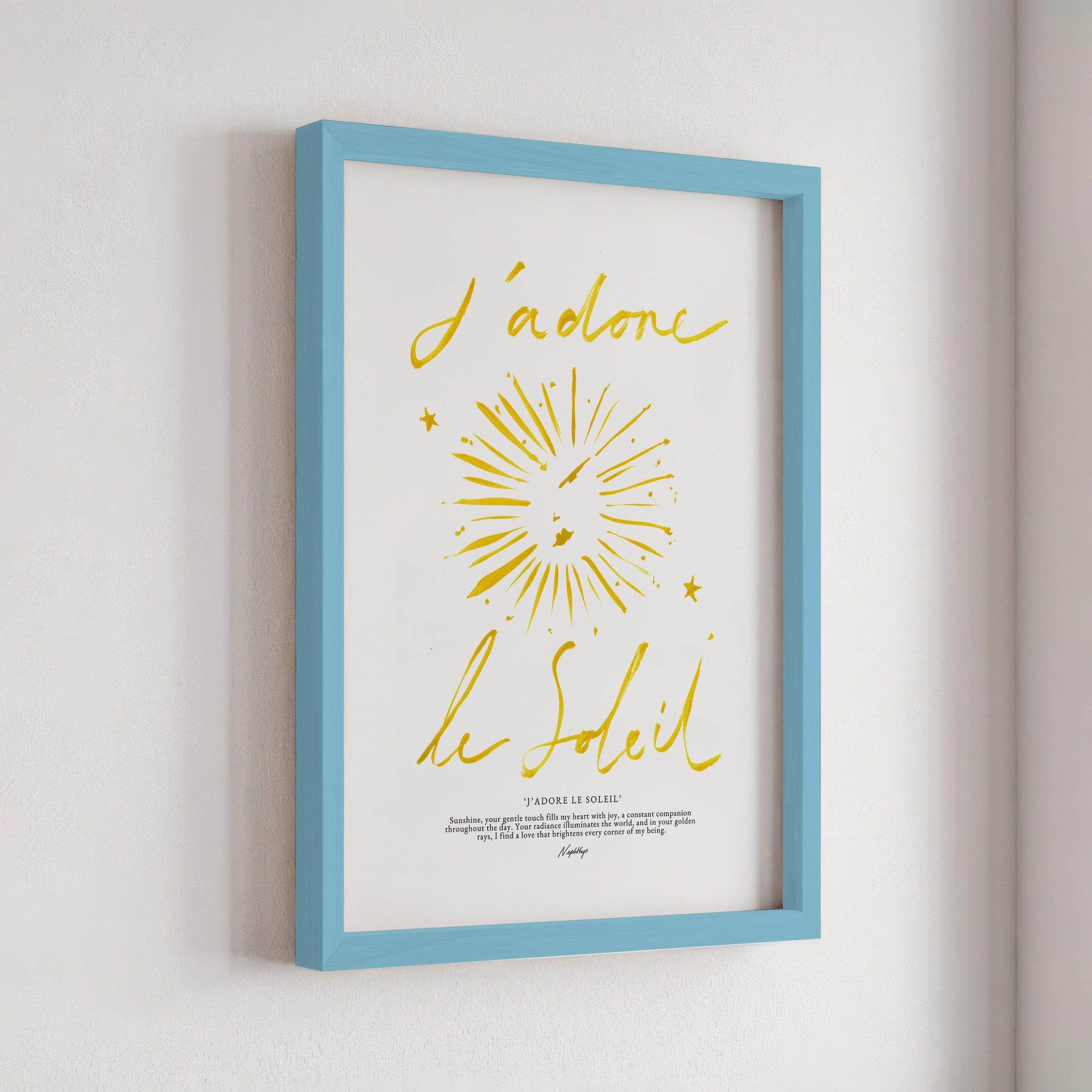 J'adore Le Soleil Print (Brushstroke Yellow)