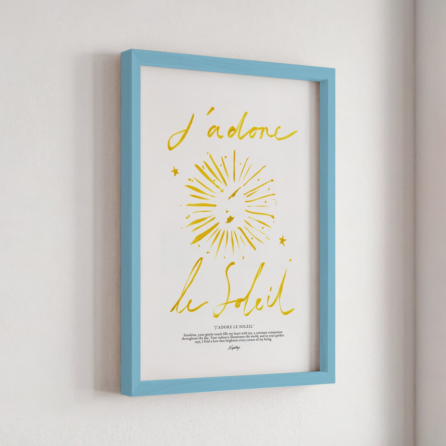 J'adore Le Soleil Print (Brushstroke Yellow)