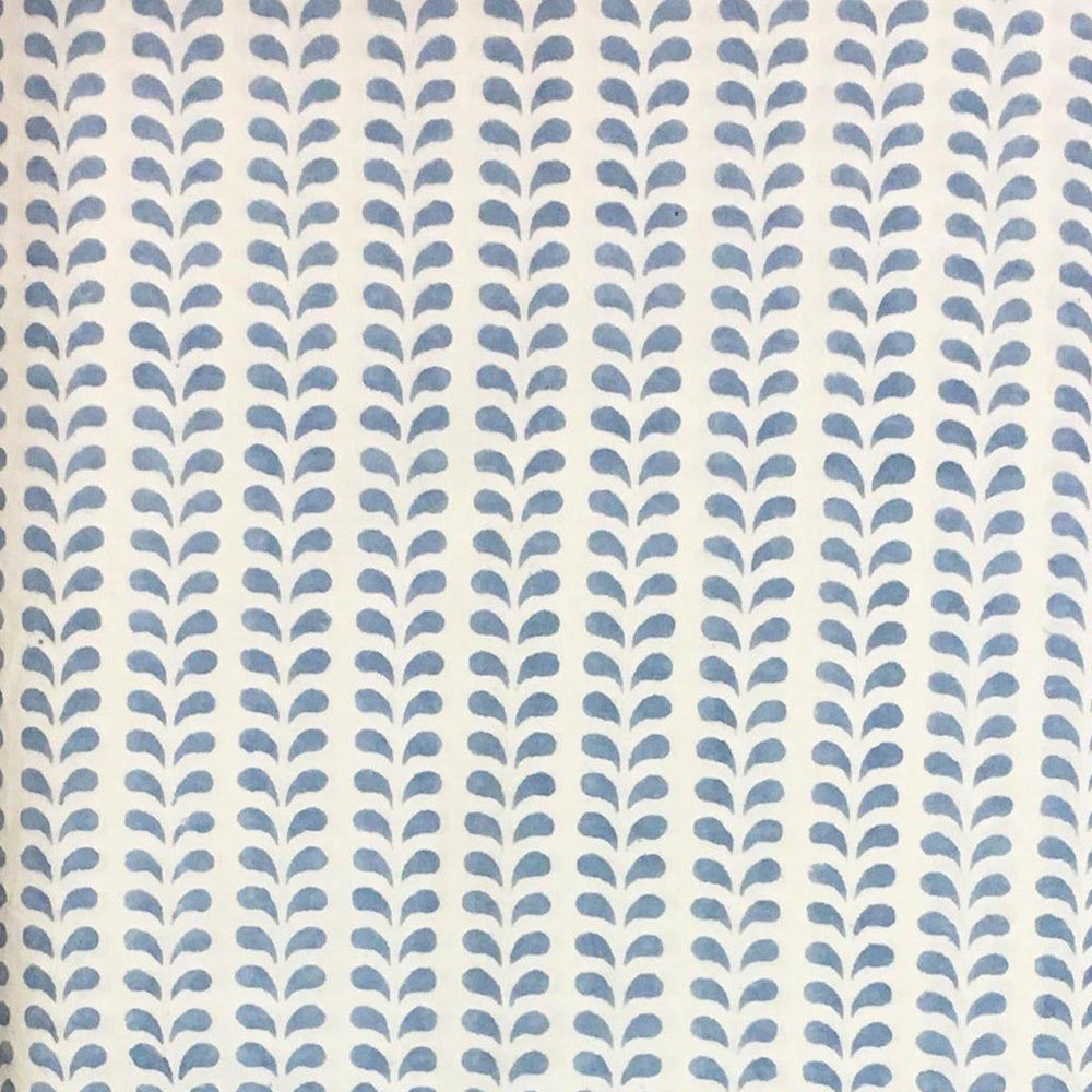 Bindi Block Printed Fabric Cotton Blue Sample