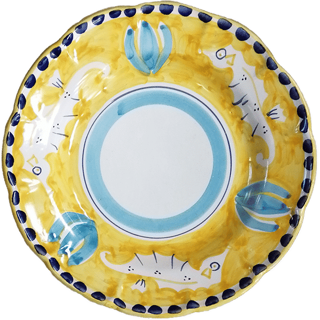 Amalfi Plate 20cm Yellow Seahorse