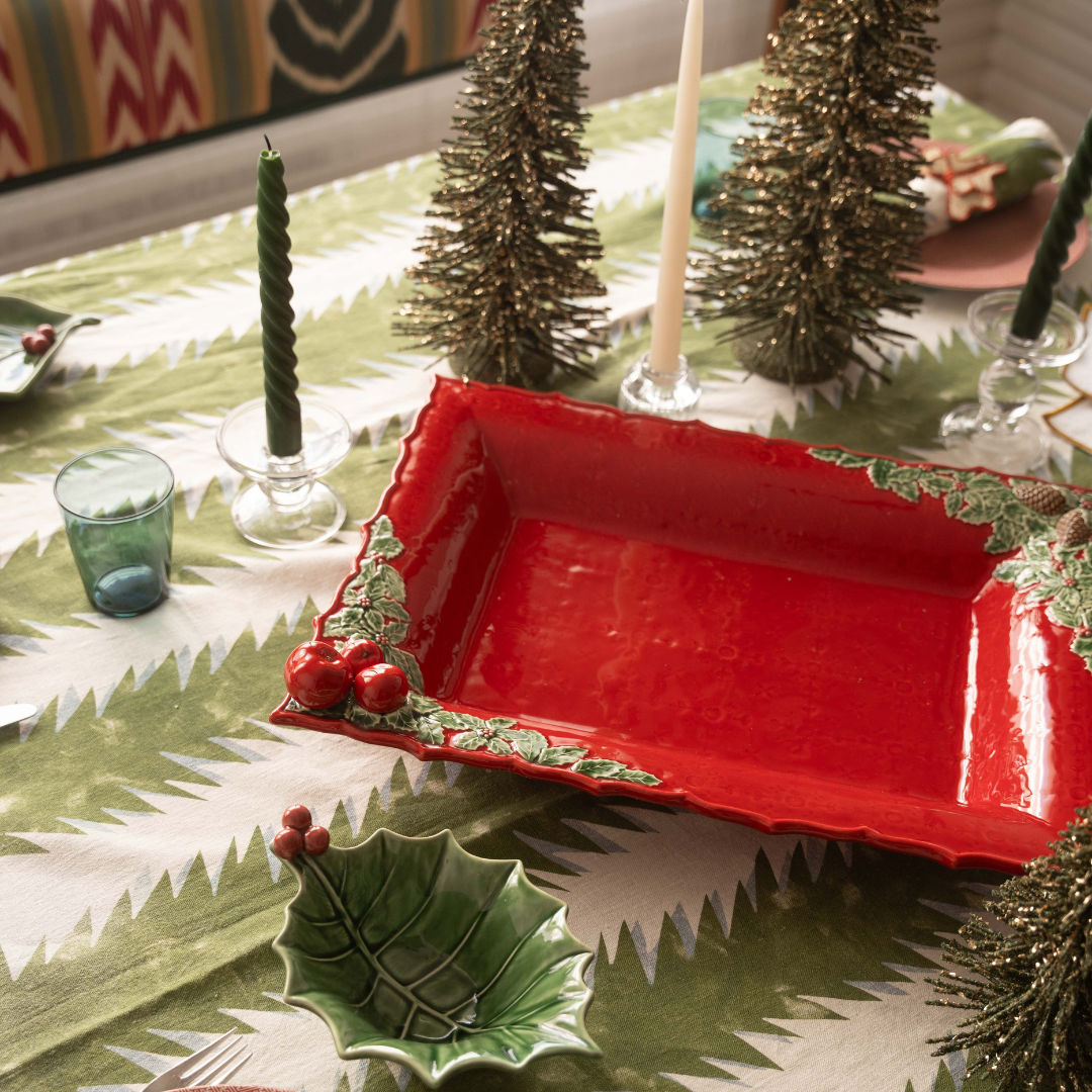 Red Christmas Serving Bowl