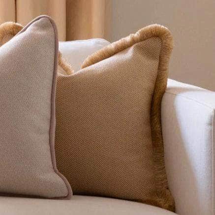 Pillow Cover - The Herringbone Chic (Small Pattern) Pillow Cover- Cream White & Yellow Mix