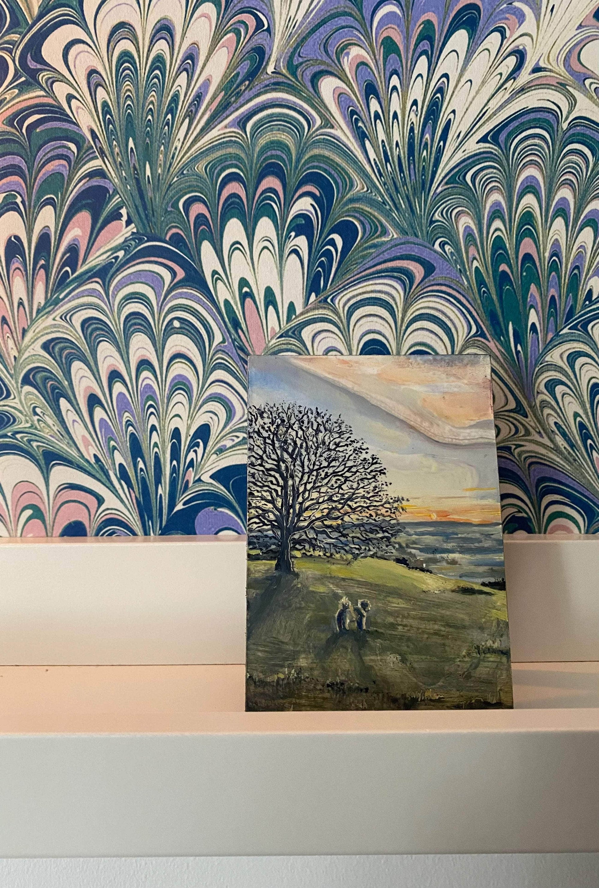 Marbled Wallpaper - 'Serpentine'  Col: Spring - Eco Non-Woven