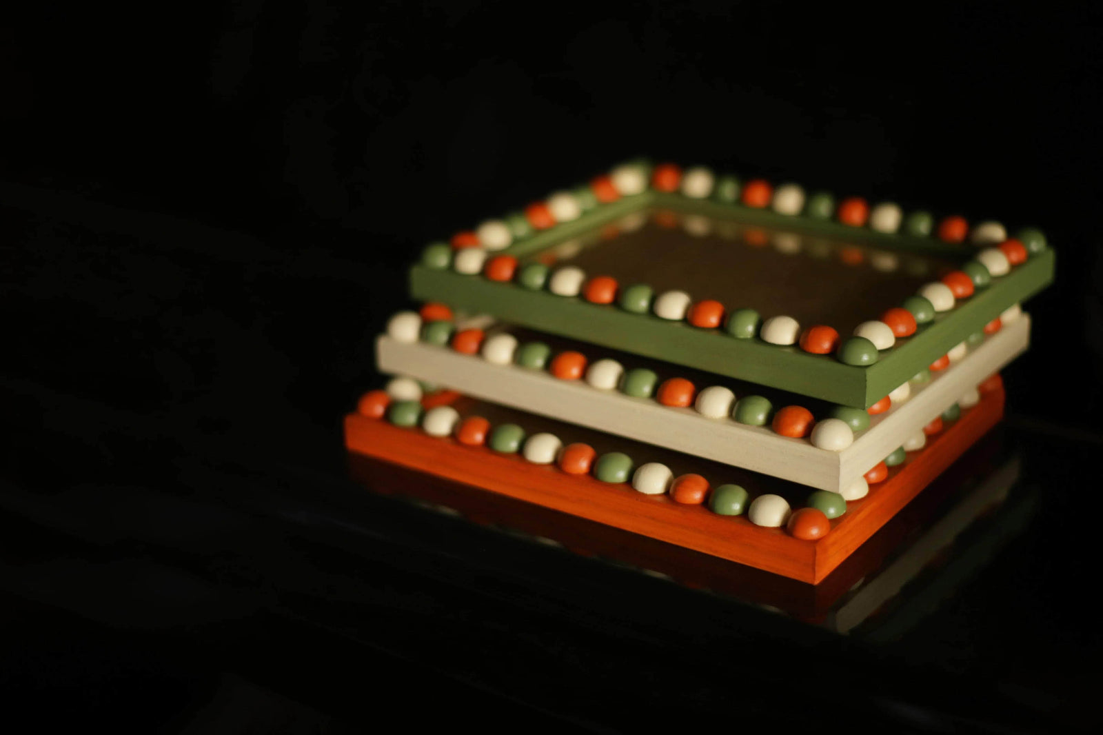 Burnt Orange, Olive & Oat Bobbin Frame