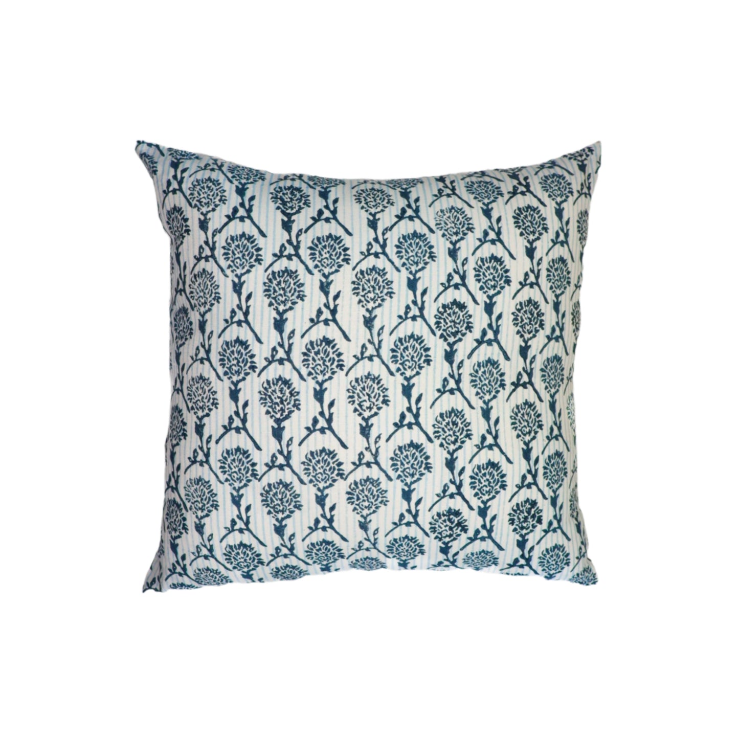 Nikhar Pure Linen Throw Pillow Cover - Serene Blue
