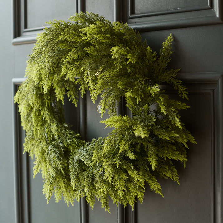 Conifer Cypress - Faux Christmas Wreath