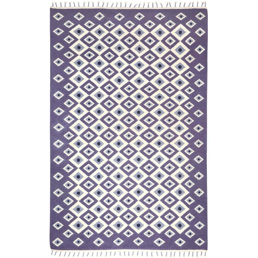 Evil Eye Flatweave Rug - Lavender