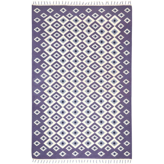 Evil Eye Flatweave Rug - Lavender