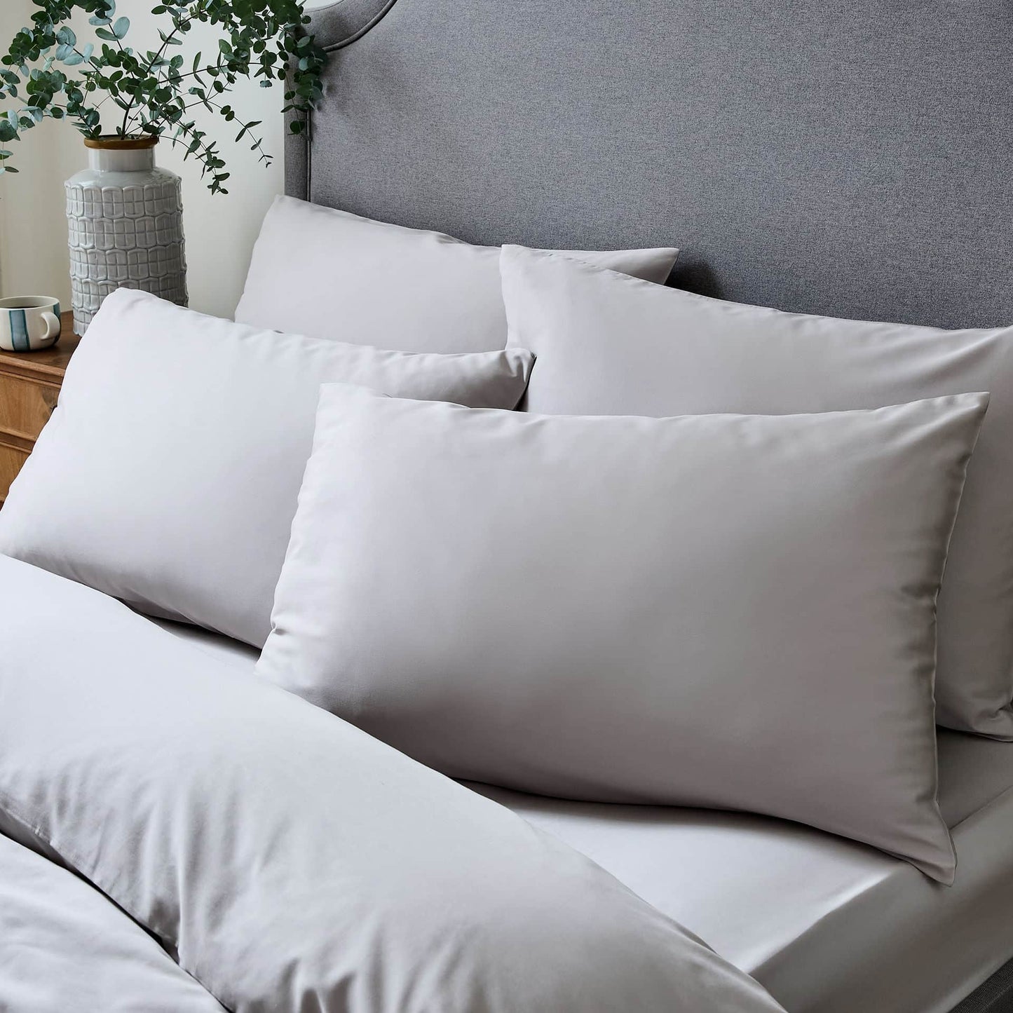 Luxury Organic Cotton Dove Grey Perfect Fitted Sheet