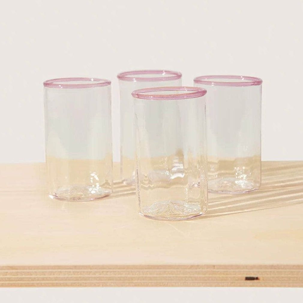 Peter Glass Large Pink - Set of Four