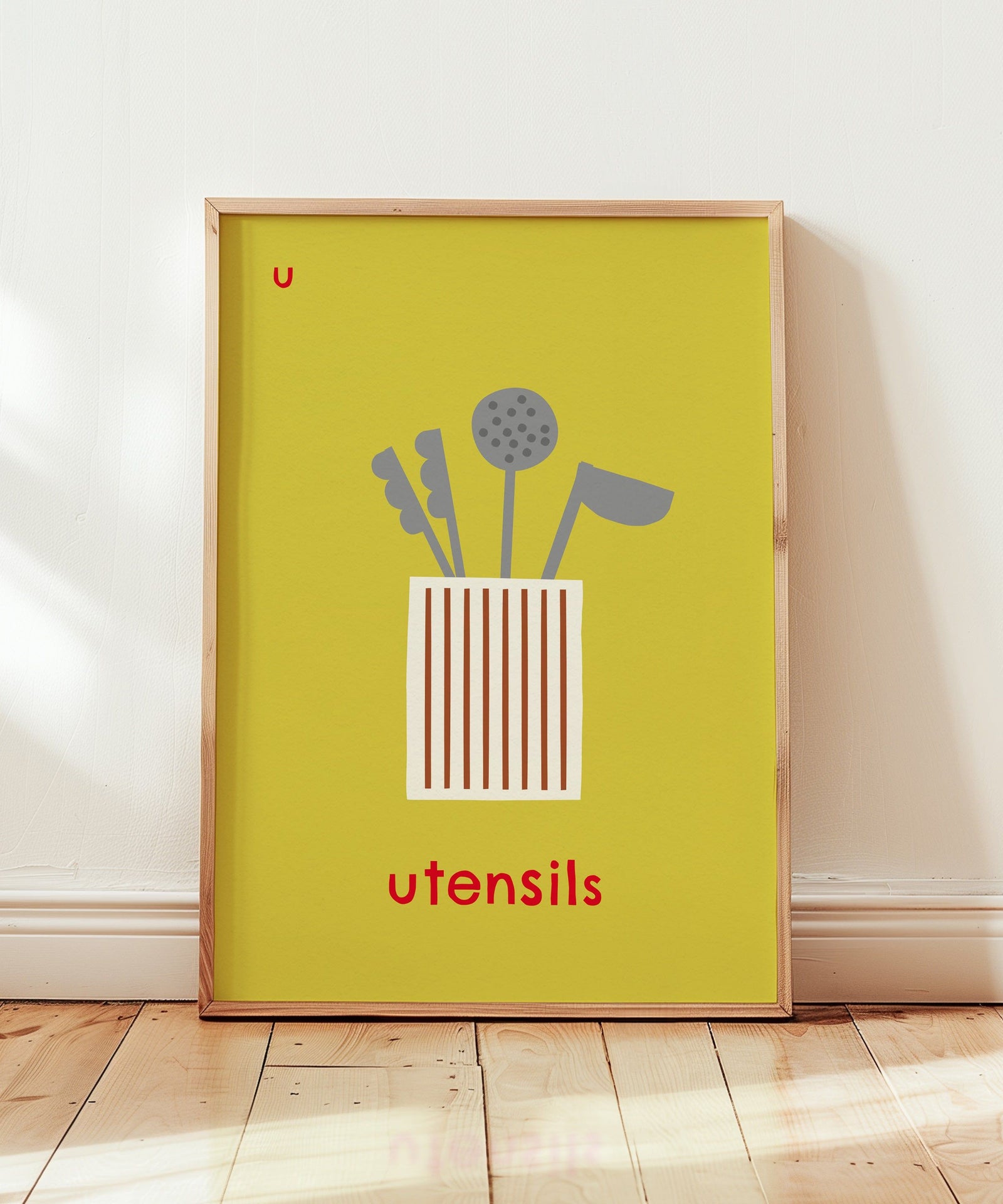 U for Utensils Art Print