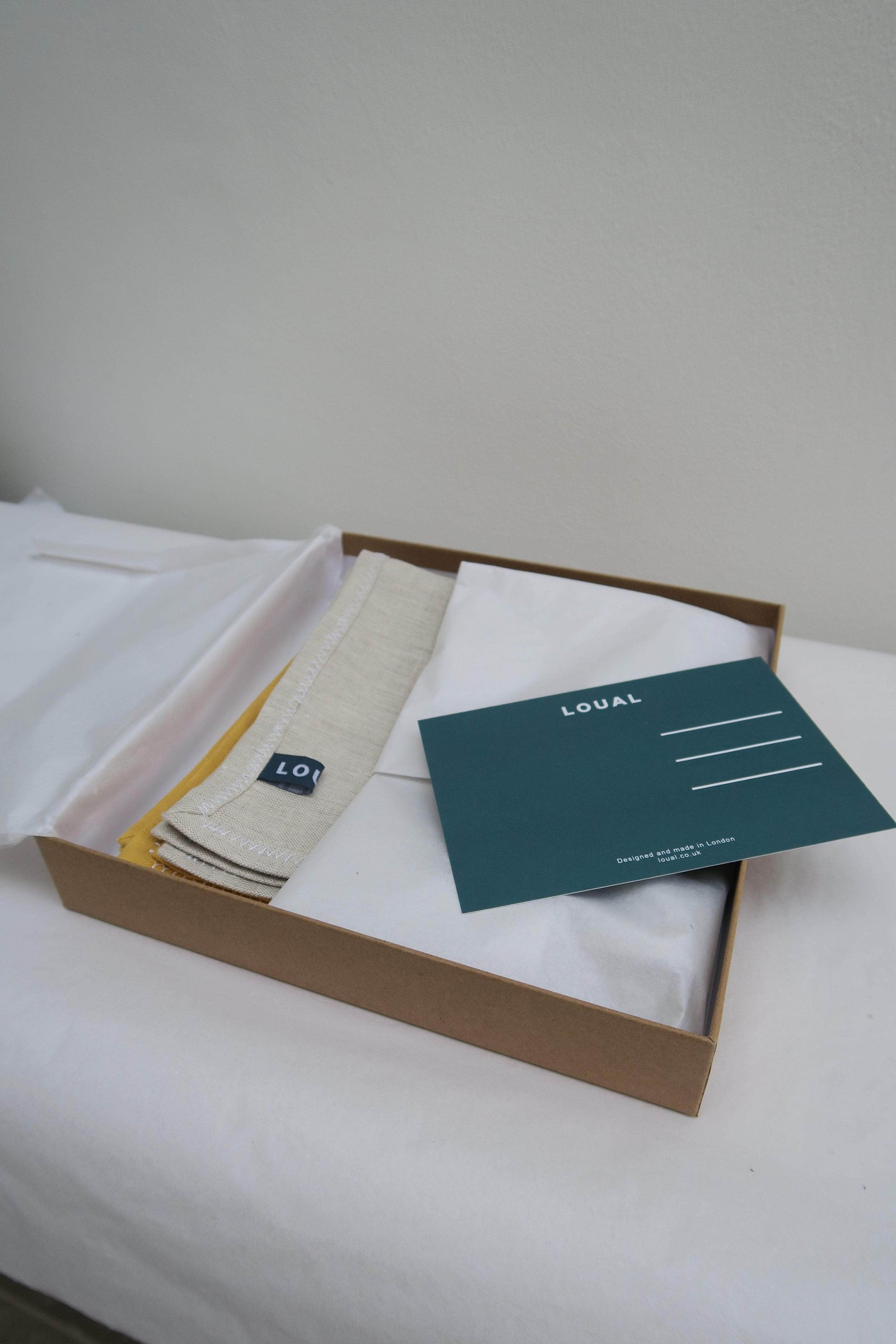 Irish Linen Napkin Set of 4 - Neutrals With Sunshine