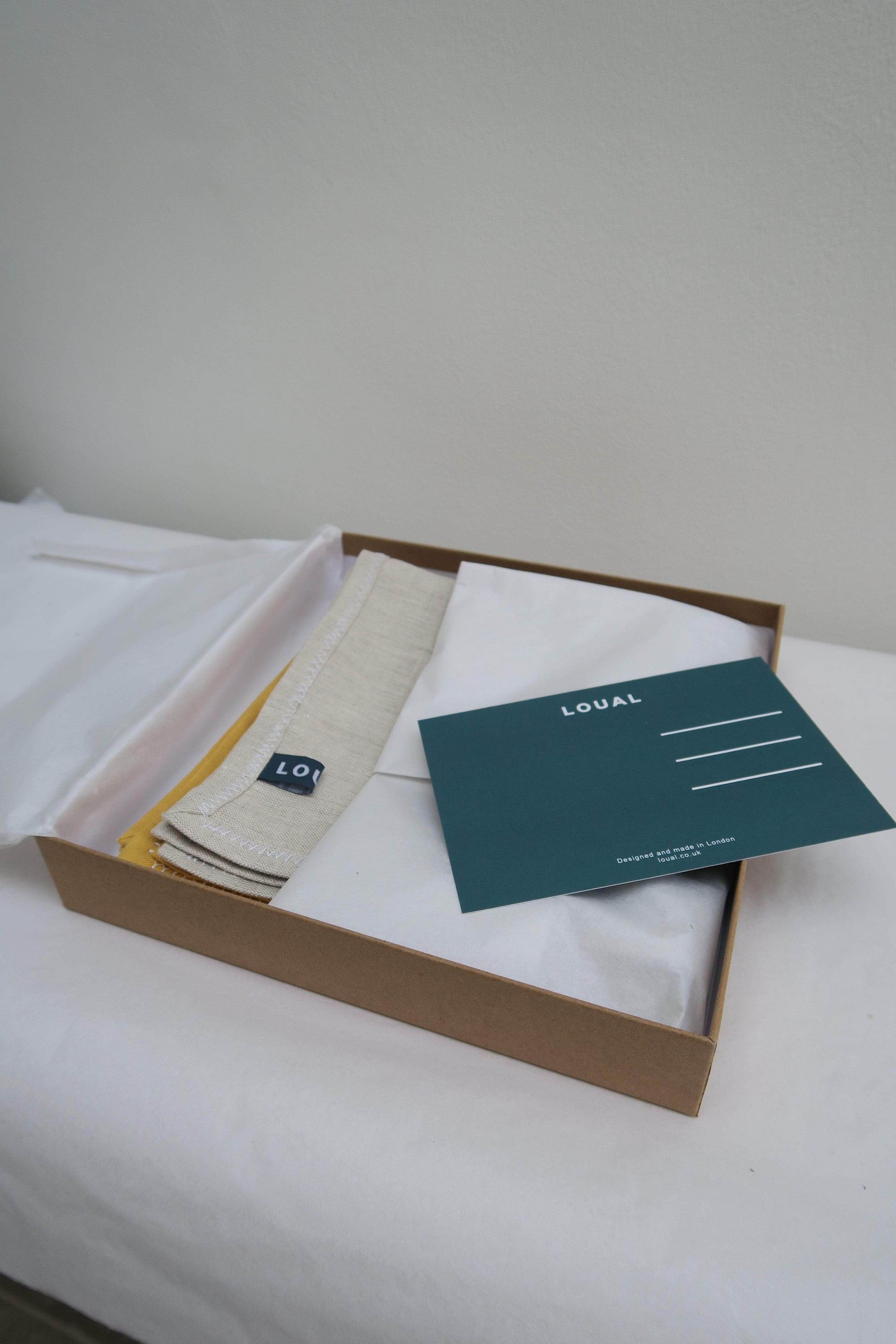 Irish Linen Napkin Set of 4 - Neutrals With Sunshine