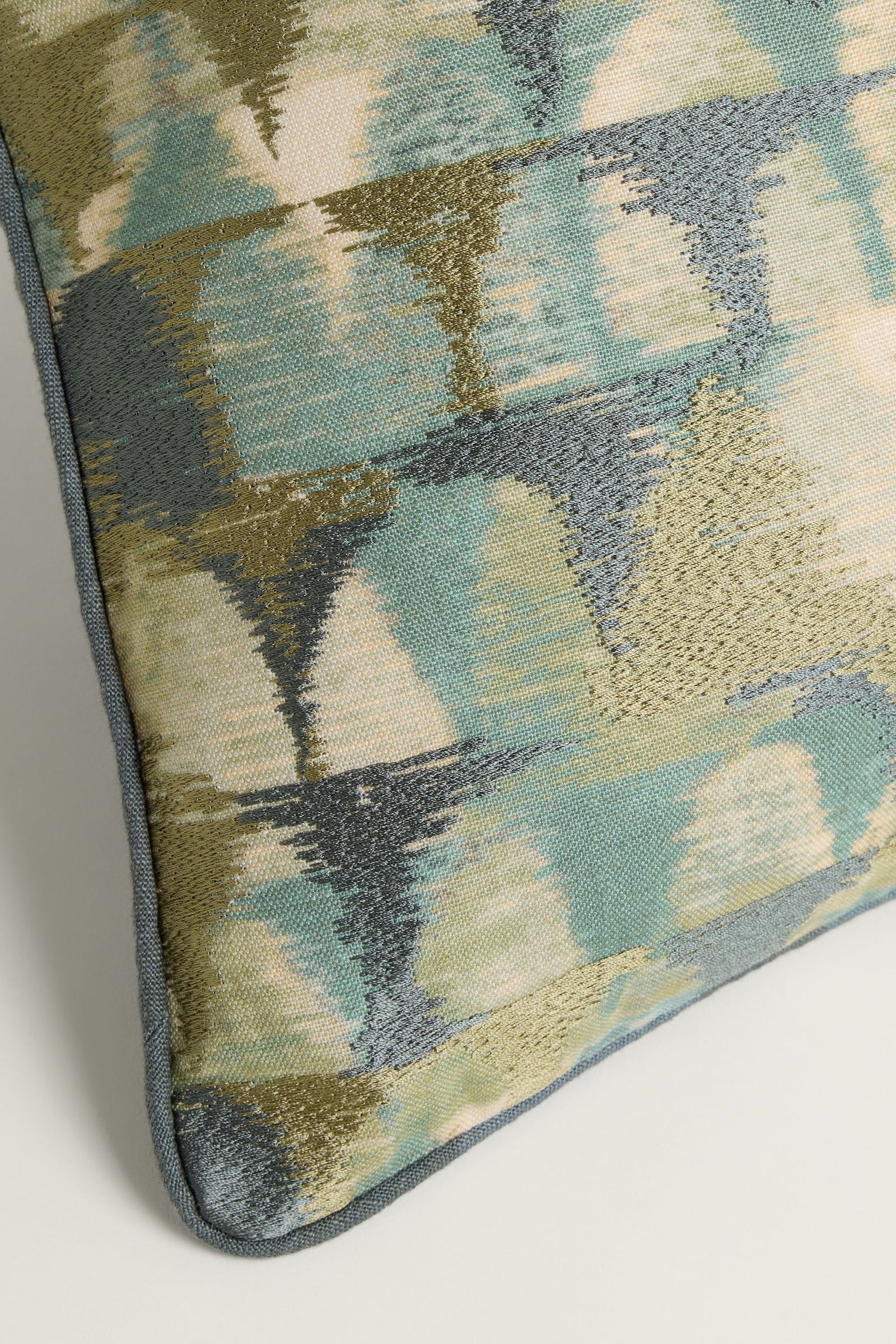 Qila Cushion Cover - Green + Teal