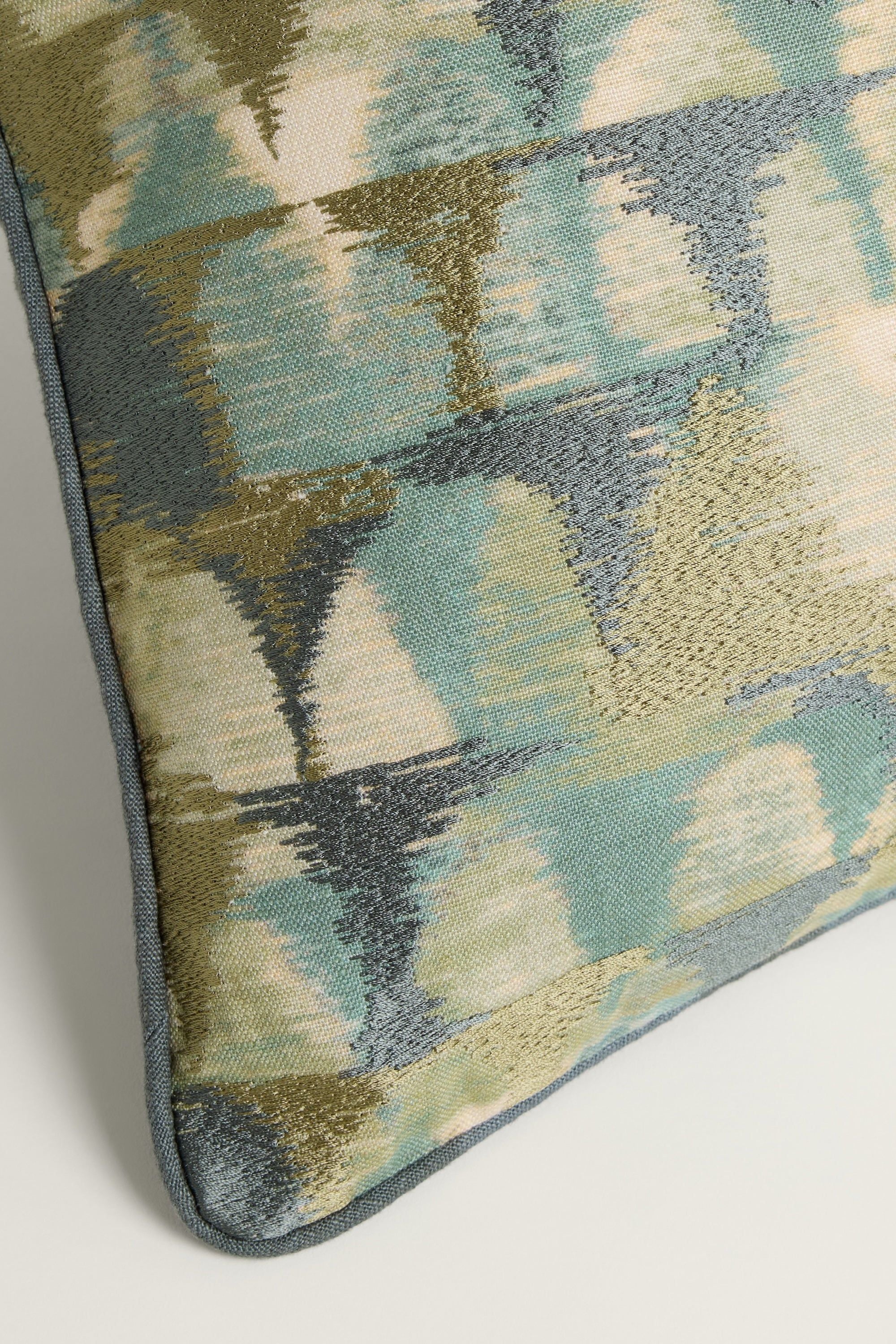 Qila Cushion Cover - Green + Teal