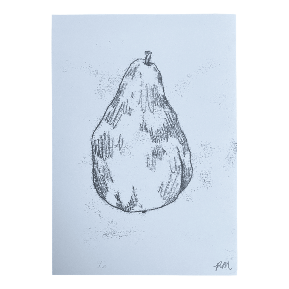Pear Monoprint #6