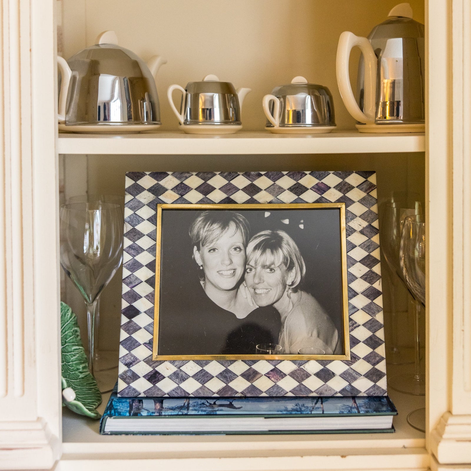 Large Photo Frame | Grey & White | Harlequin