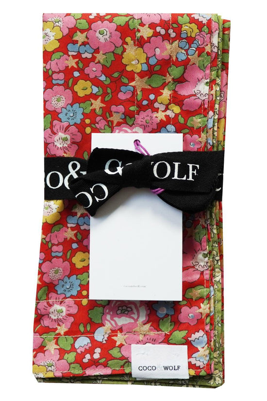 Reversible Stitch Napkin Set made with Liberty Fabric BETSY STAR & CAPEL