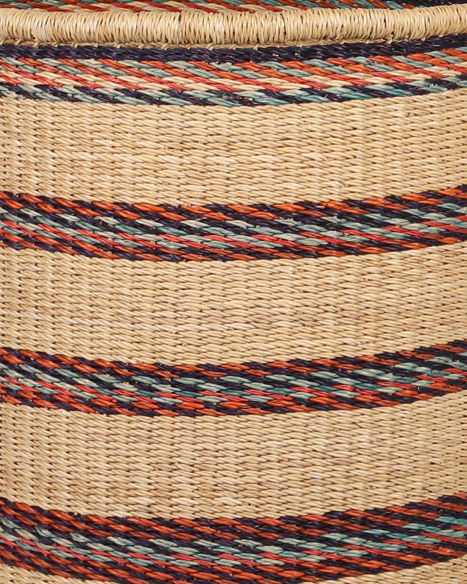OESE: Burnt Orange, Blue and Black Log or Laundry Basket