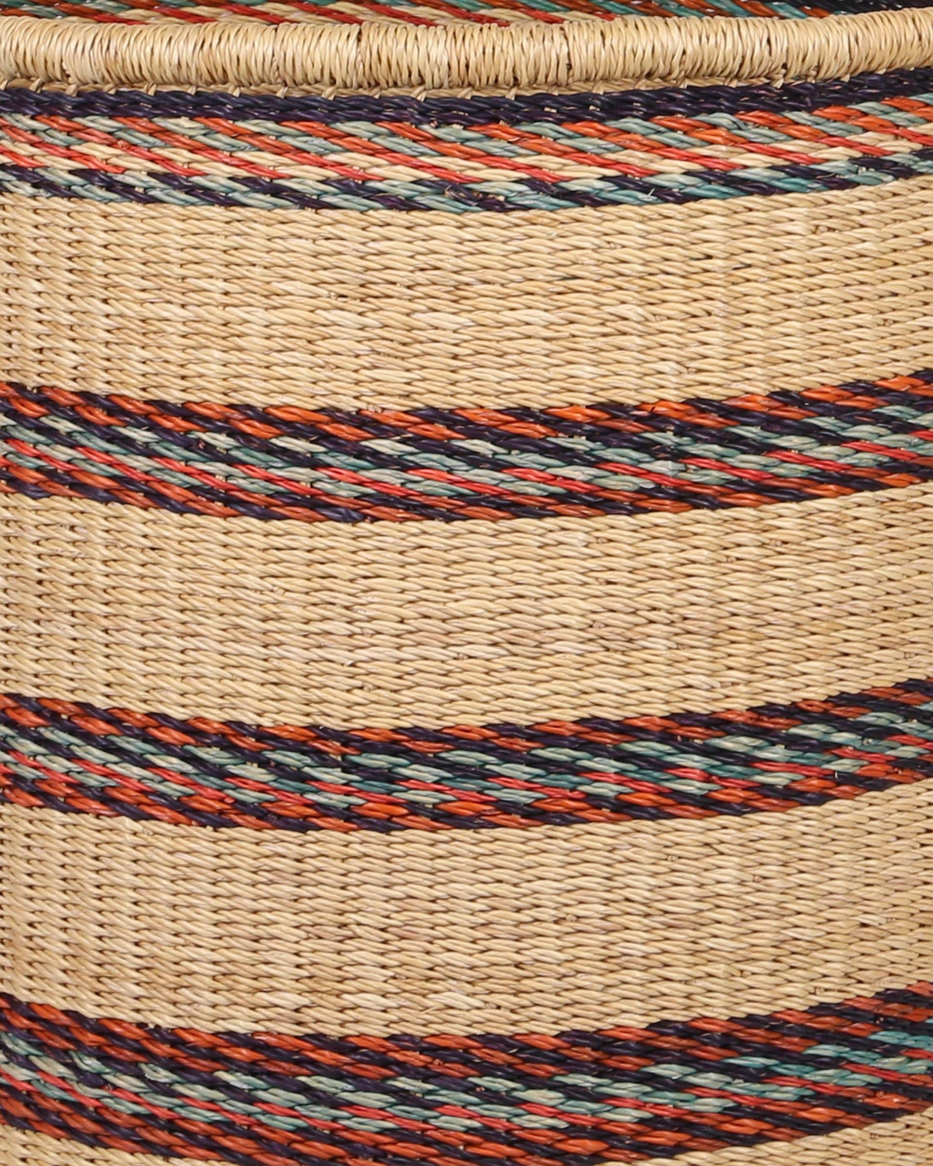 OESE: Burnt Orange, Blue and Black Log or Laundry Basket