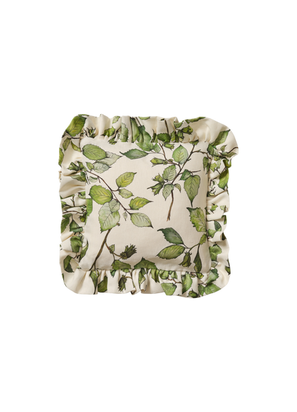 Square Cobnut Frill Cushion