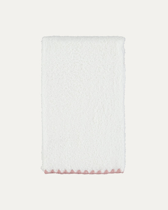 Bath Towel Shell White with Pink
