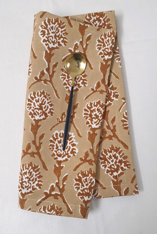 Nikhar Table Napkins - Chai Brown Set of 2
