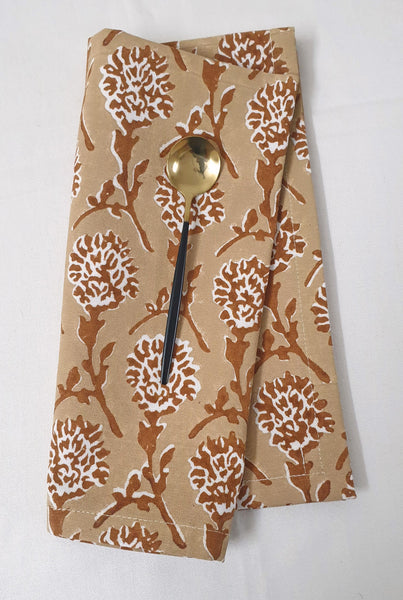 Nikhar Table Napkins - Chai Brown Set of 2