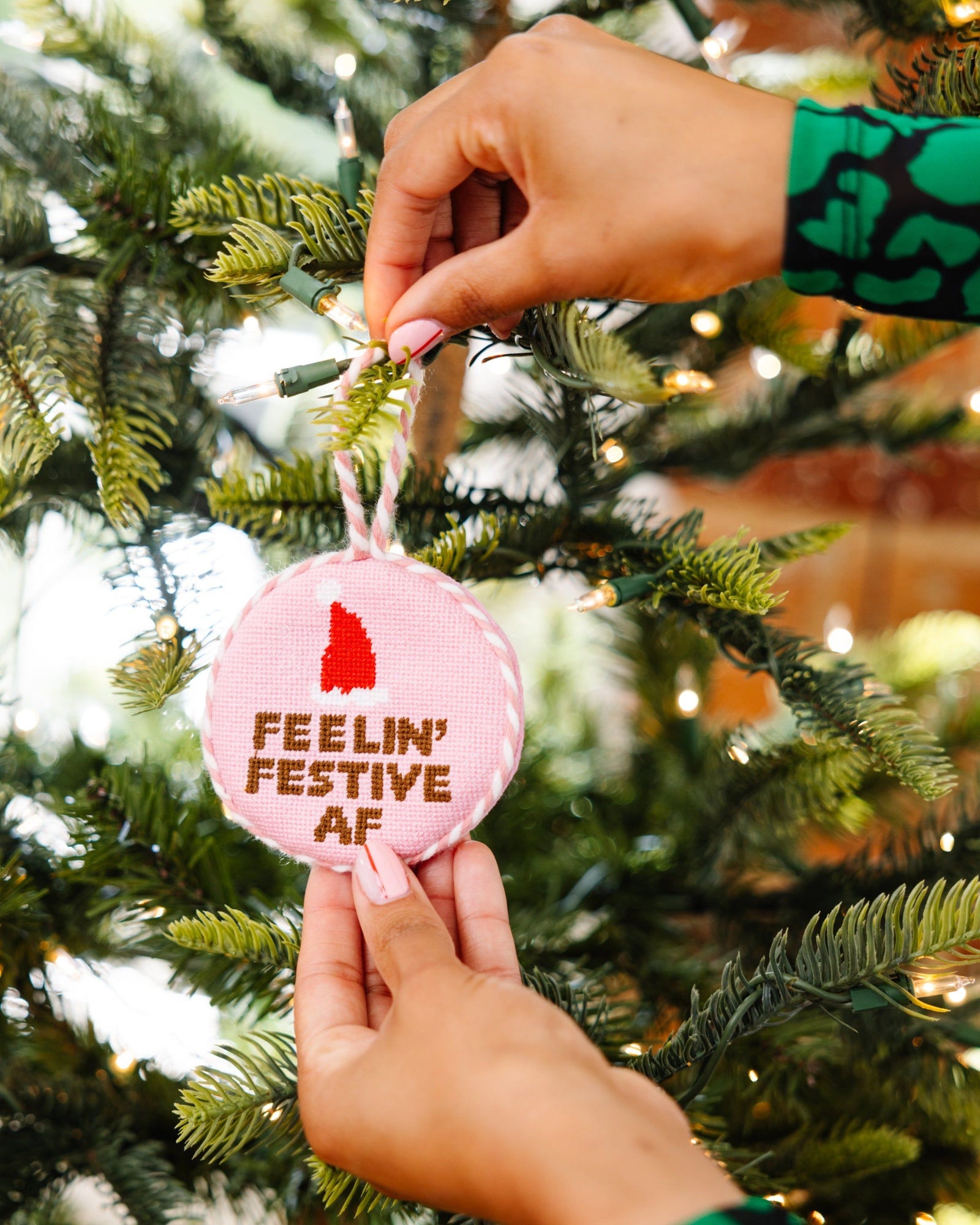 Needlepoint Ornament - Festive AF