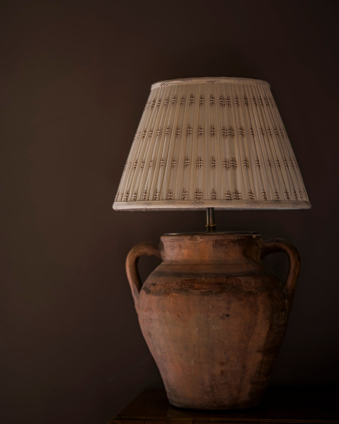 The Classic Embroidered Cotton in Chestnut