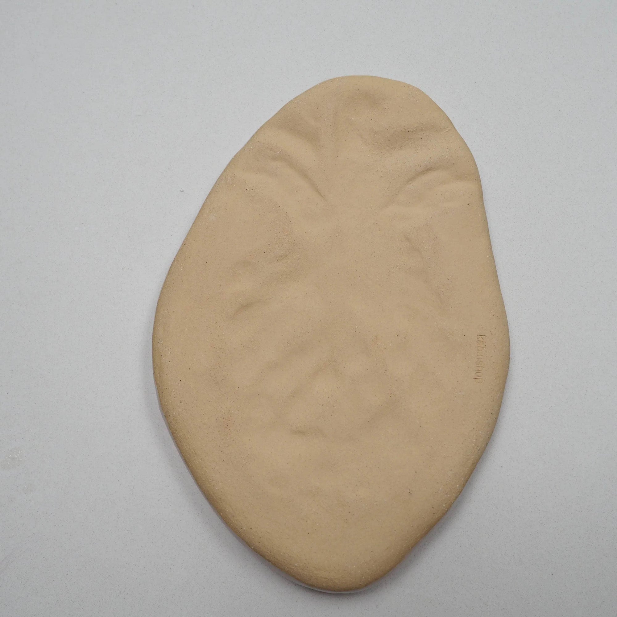 Ceramic Oatmeal Gloss Pineapple Serving Plate