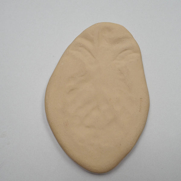 Ceramic Oatmeal Gloss Pineapple Serving Plate