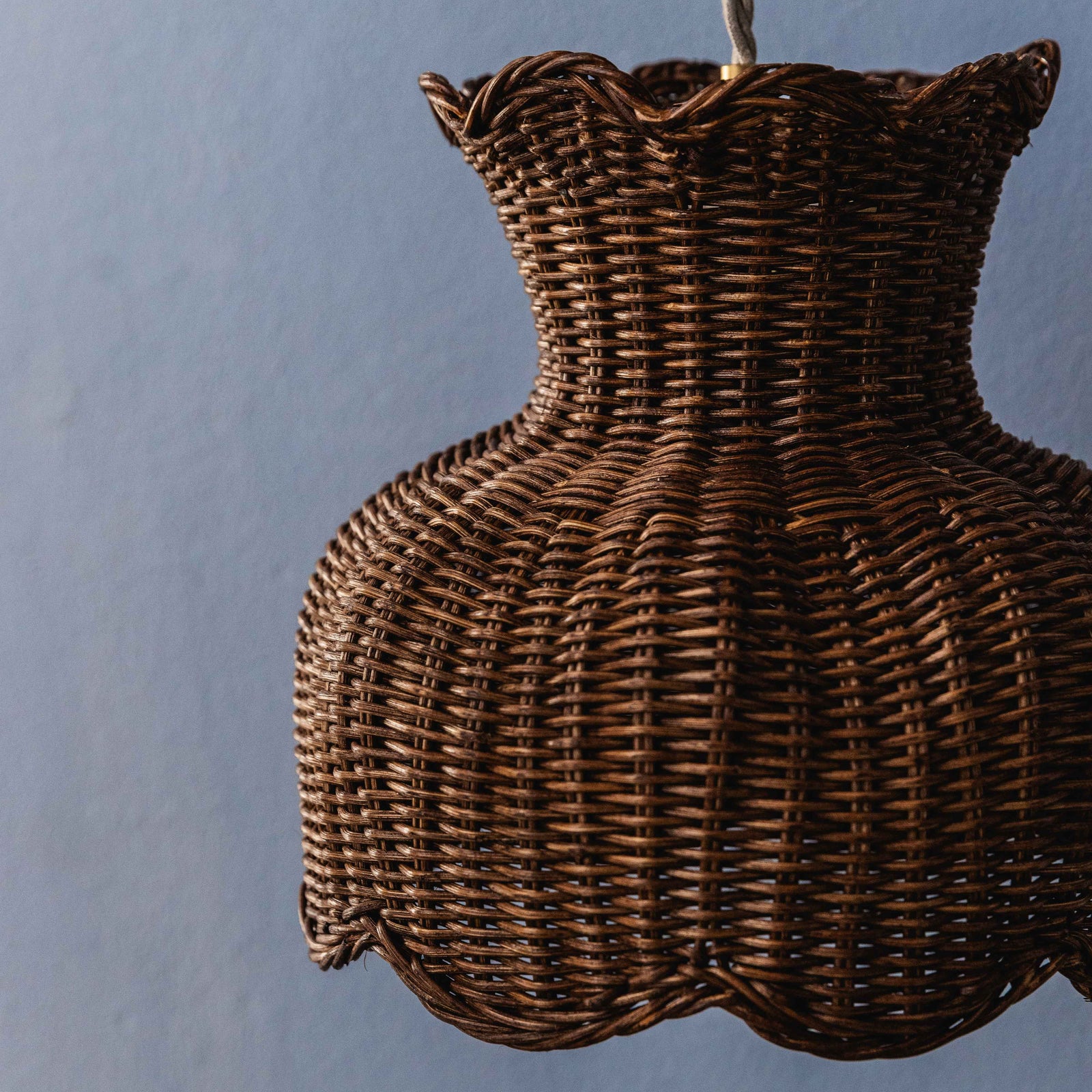 Anar Rattan Pendant Shade (Small Teak)