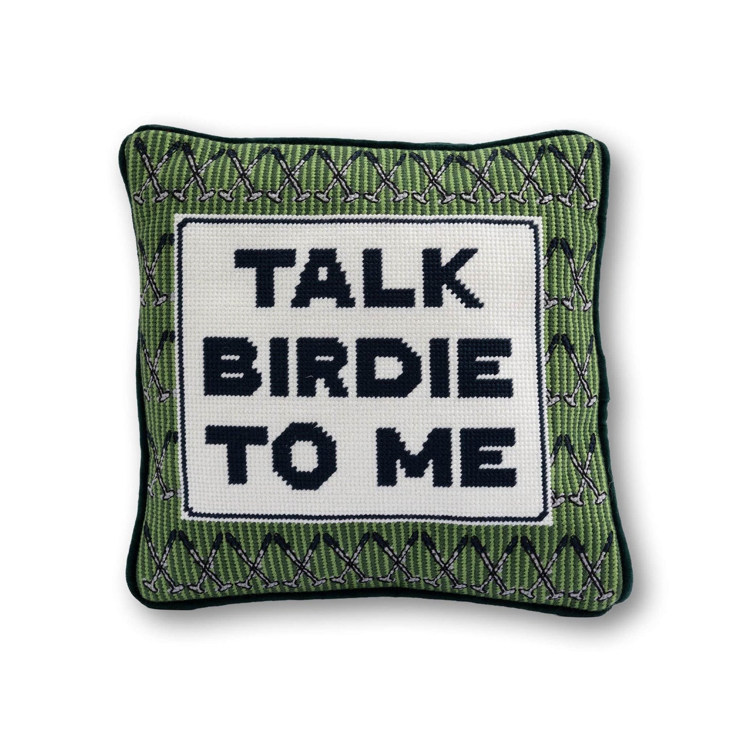 Talk Birdie To Me Needlepoint Pillow