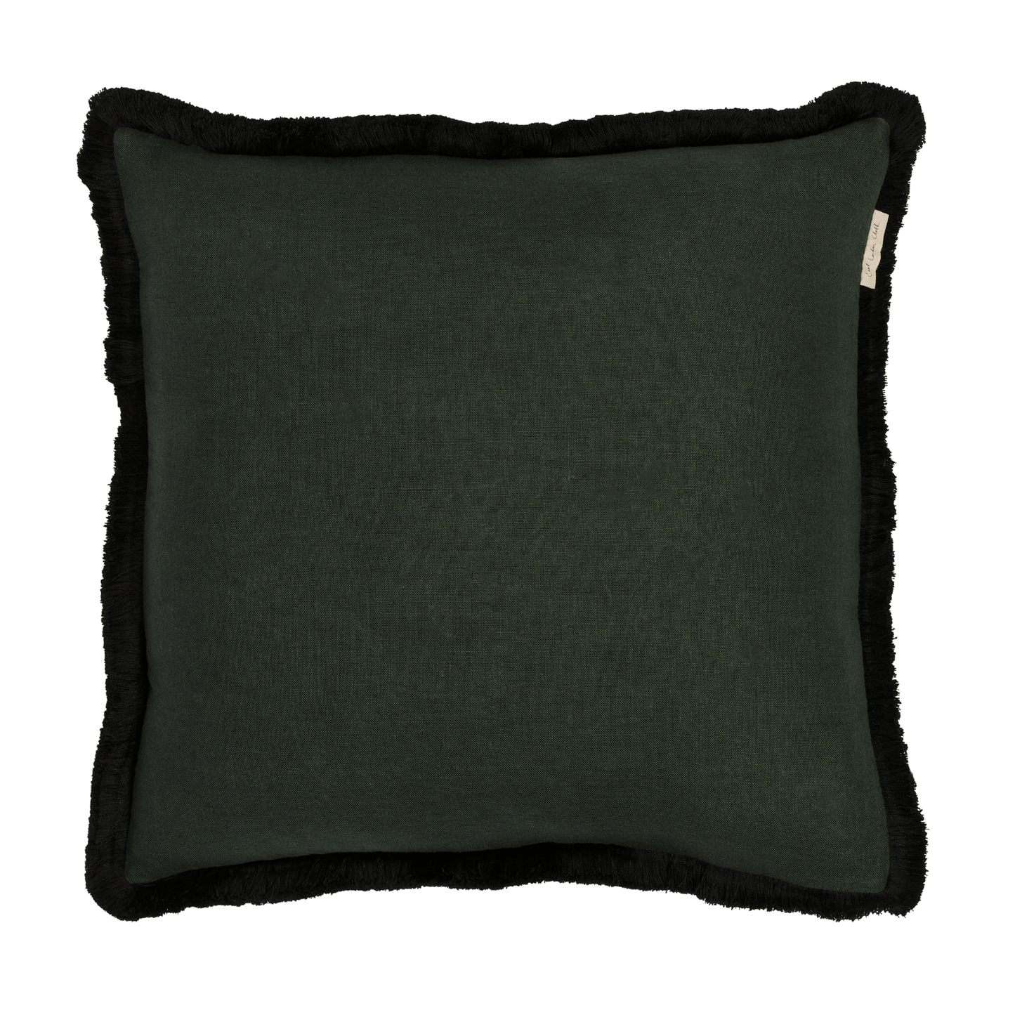 Hanbury Laundered Myrtle - Contrast Fringed Cushion - 50 x 50