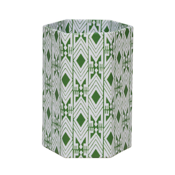 Tijan Nori Green Hexagonal Brush Pot