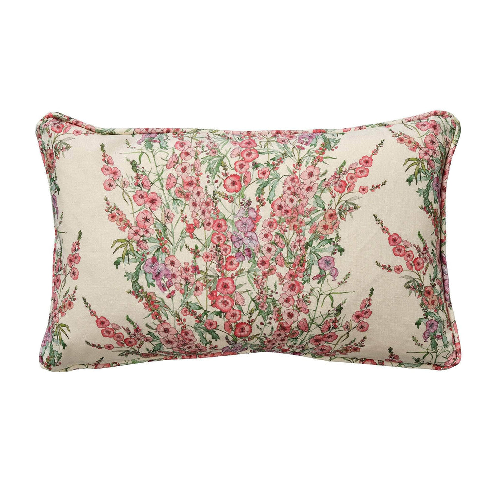 Rectangle Sidalcea Cushion with Piping