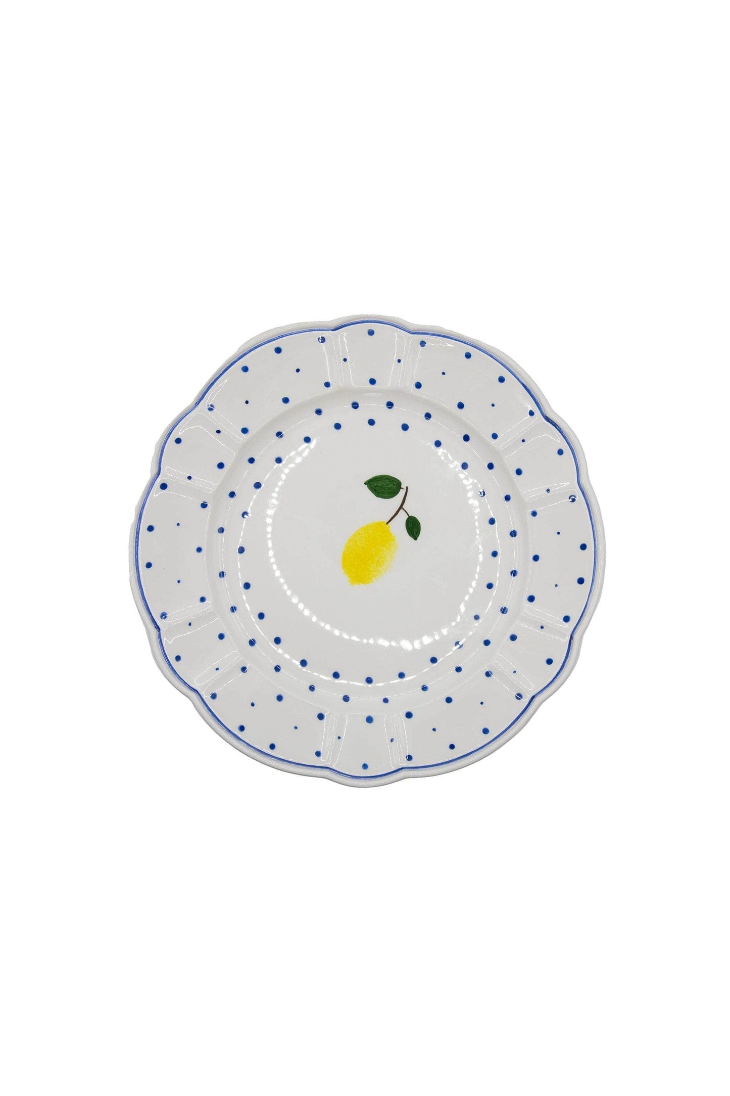 Tutti Frutti Polka Dot Dinner Plate, Lemon, Set Of 4