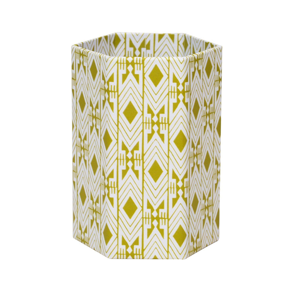 Tijan Maize Yellow Hexagonal Brush Pot