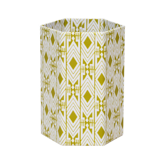 Tijan Maize Yellow Hexagonal Brush Pot