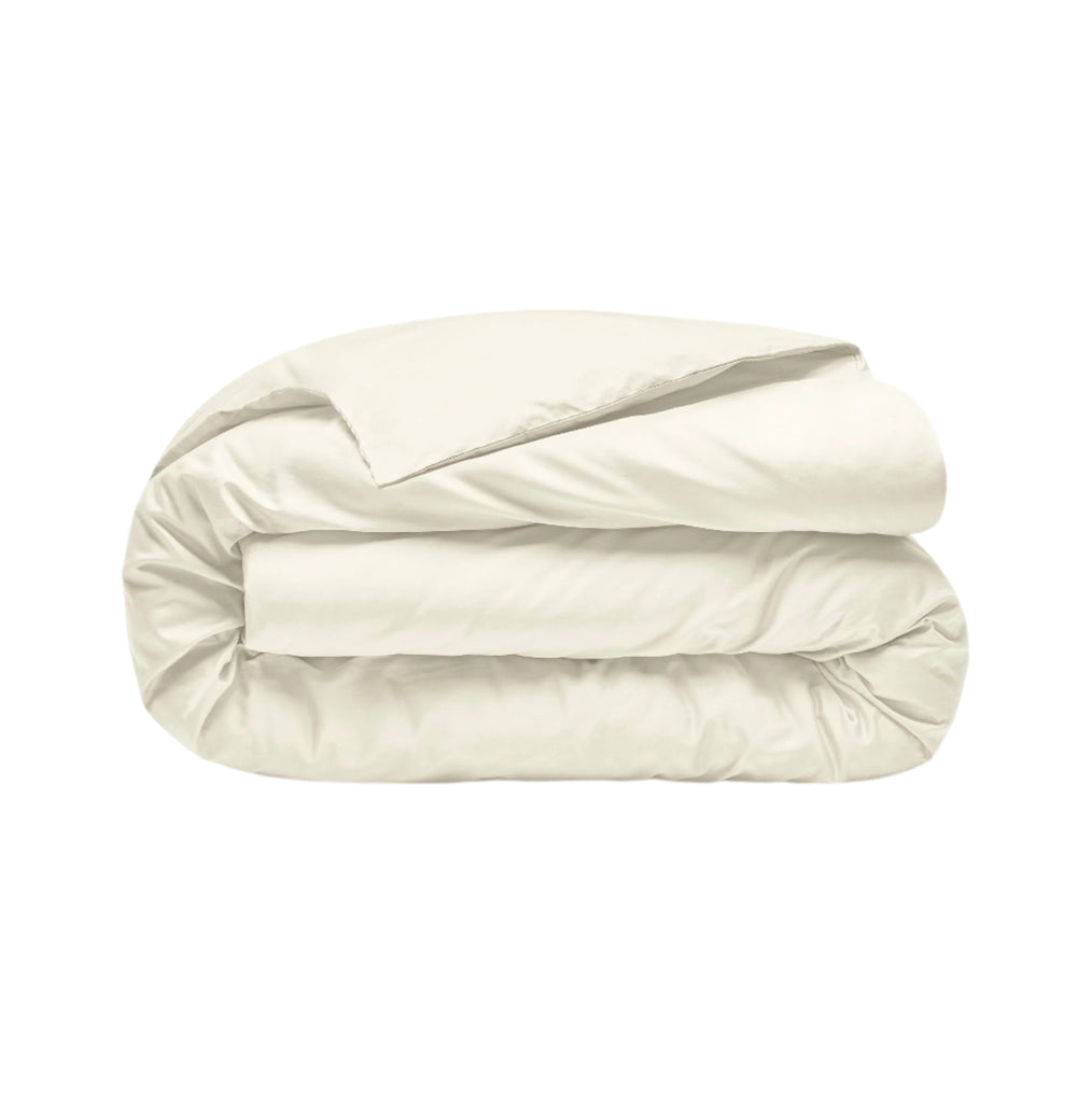 Percale Organic Cotton Duvet Cover - Iridescent Ivory