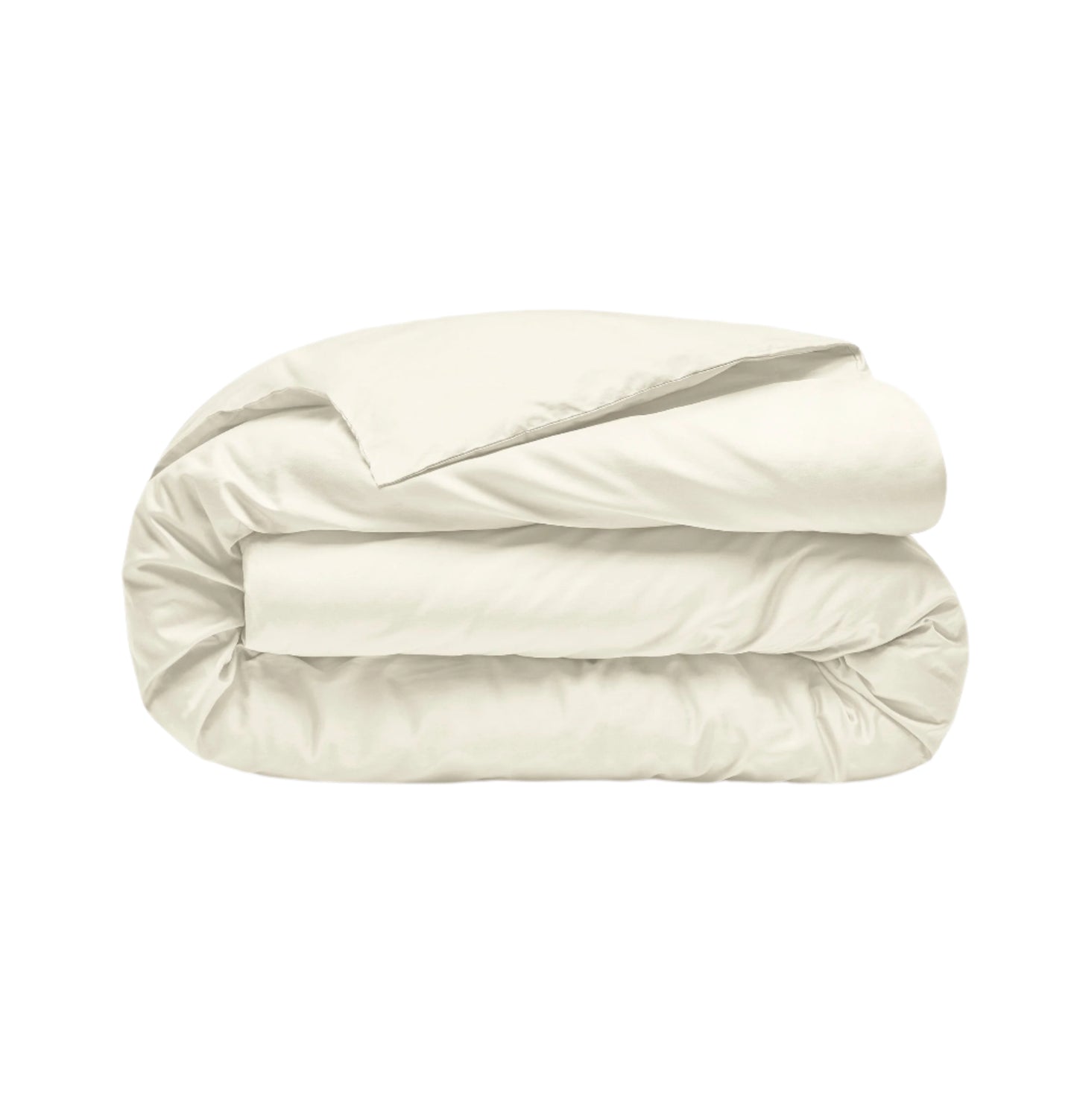 Percale Organic Cotton Duvet Cover - Iridescent Ivory