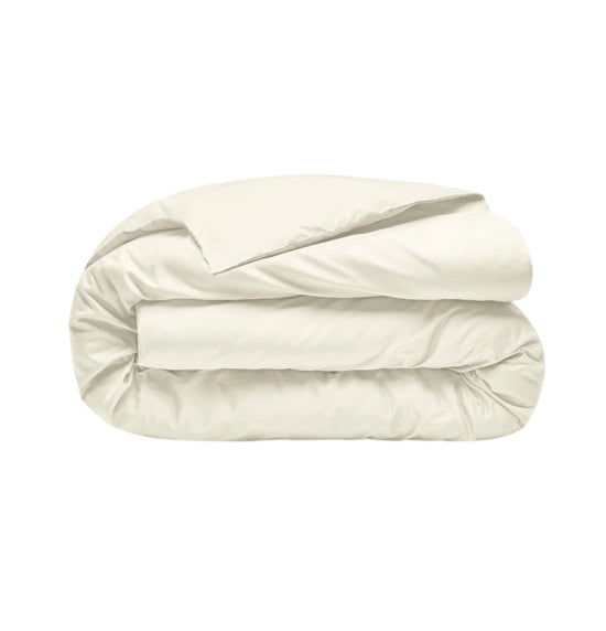 Percale Organic Cotton Duvet Cover - Iridescent Ivory
