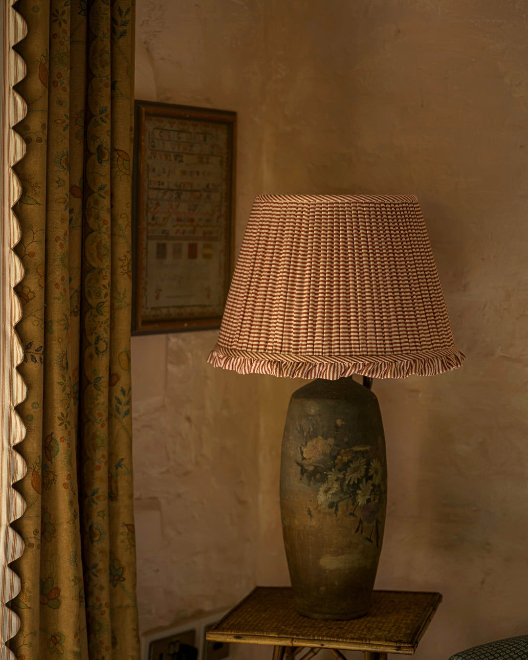 Striped Cross Cherry Lampshade