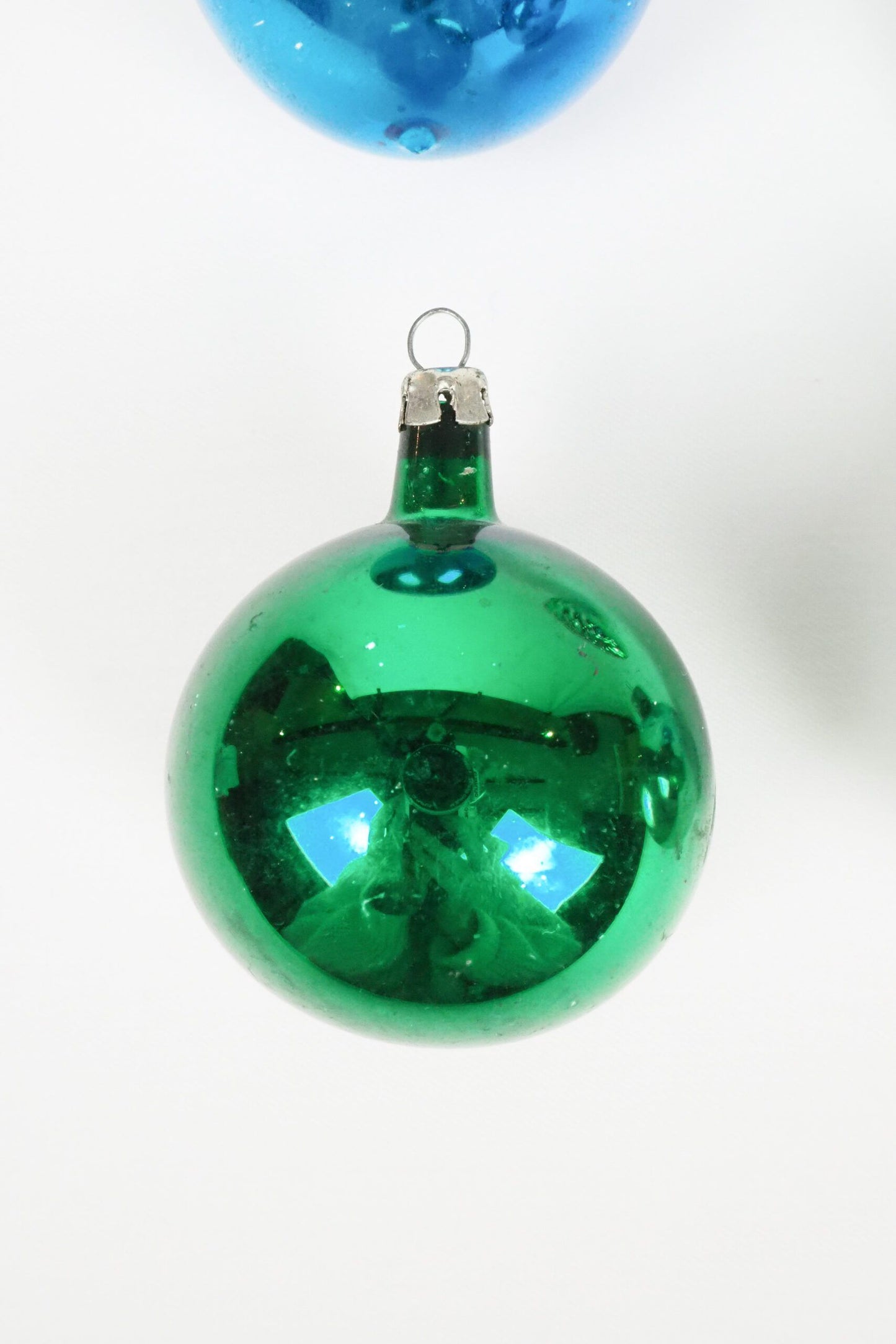 4 Antique Glass Baubles